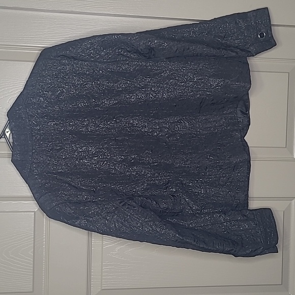 ERIN black sliver accents long sleeve jacket size large - Picture 5 of 5